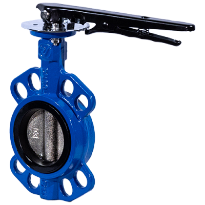Затвор дисковый Ridval тип RVB 01 DN040 PN16,корпус чугун, диск чугун,EPDM СИНИЙ